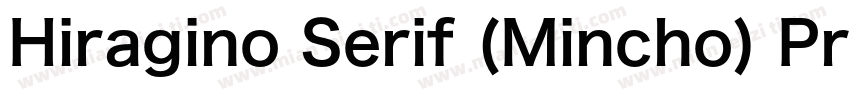 Hiragino Serif (Mincho) ProN字体转换